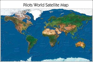 World Satellite Map - Desk Pad
